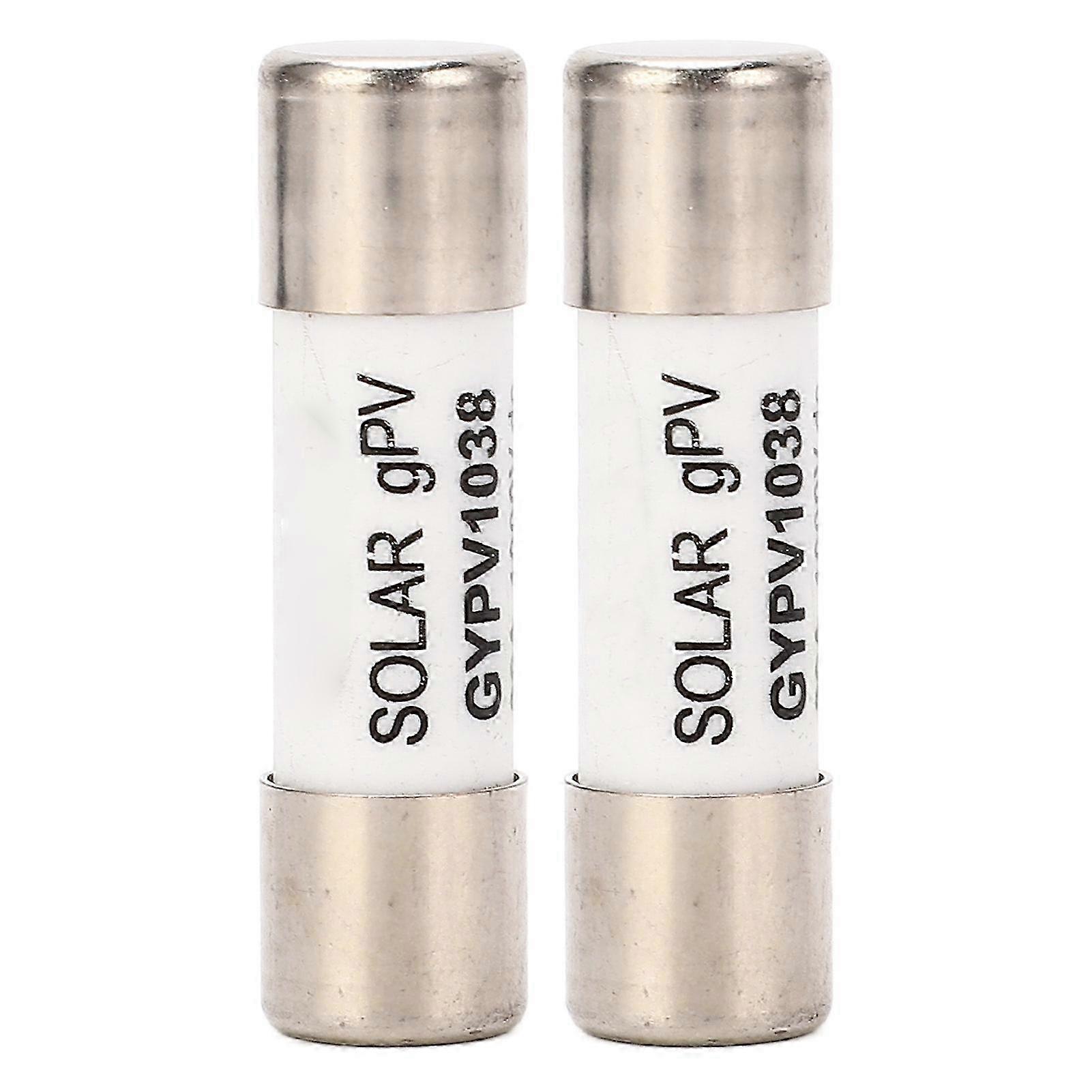 2Pcs Solar PV Fuse Short Circuit Protection Porcelain Tube Quartz Core PV Fuse 1000VDC 30A