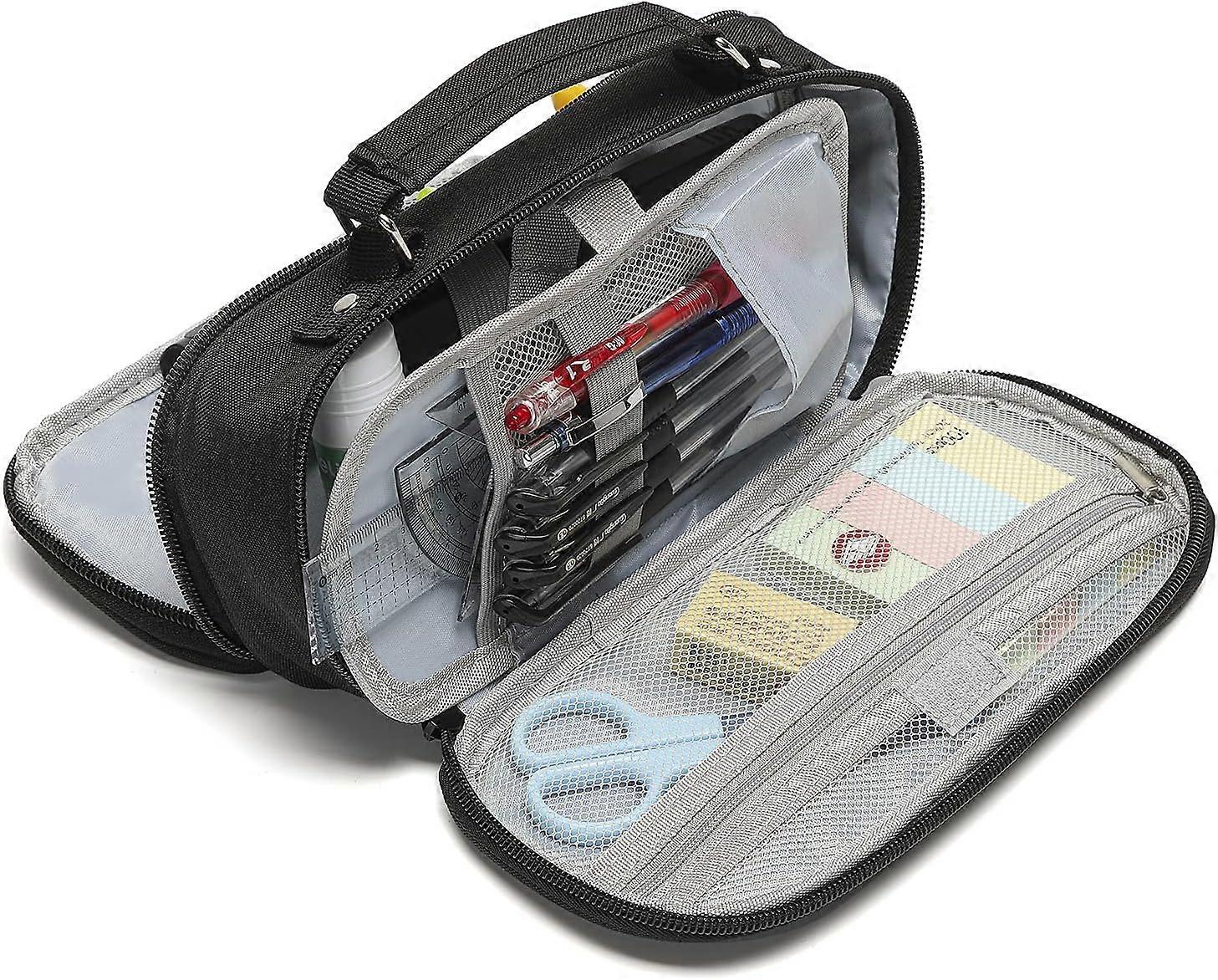 Stationery Organizers with Unique Design, Multi-Function Travel Simple Stationery Bag for School (9.05*3.93*2.75 Inch)