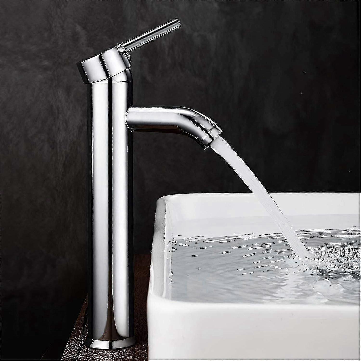 Washbasin Tap, High Level Single Lever Washbasin Tap For Bathroom, For Washbasin Or Bathroom Basin, Adjustable Hot And Cold Single Lever Washbasin Tap
