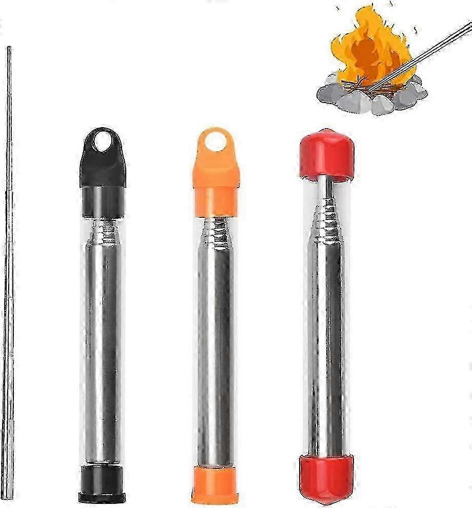 3pcs Foldable Stainless Pocket Bellows for Campfire - Ideal Camping Tool Edition c