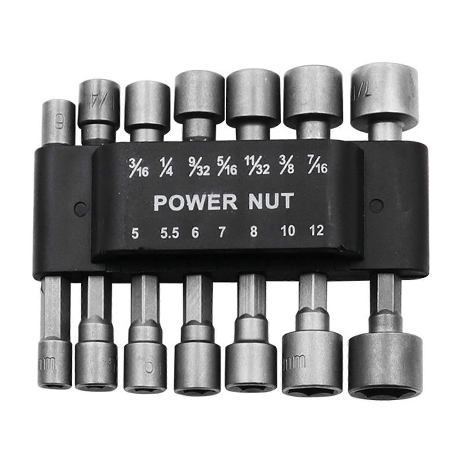 9/14Pcs Socket Nut Driver Set Hex Drill Bit Set Impact Driver Socket Adapter for Hand Drill Electric Screwdriver