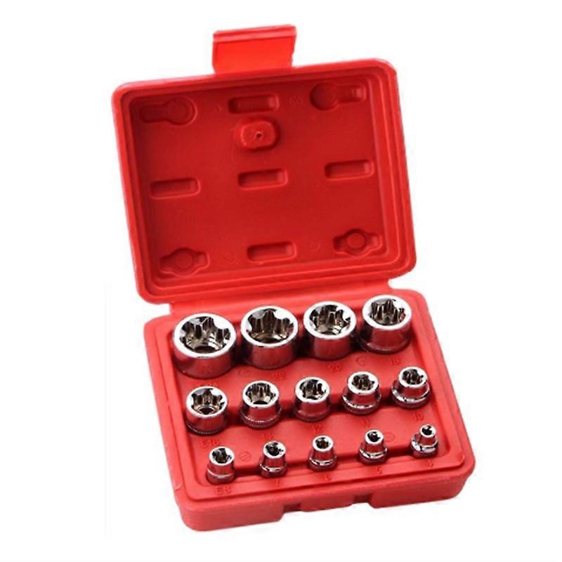 14Pcs E-TORX Socket Set Premium Female Torx Socket Set, Socket Set