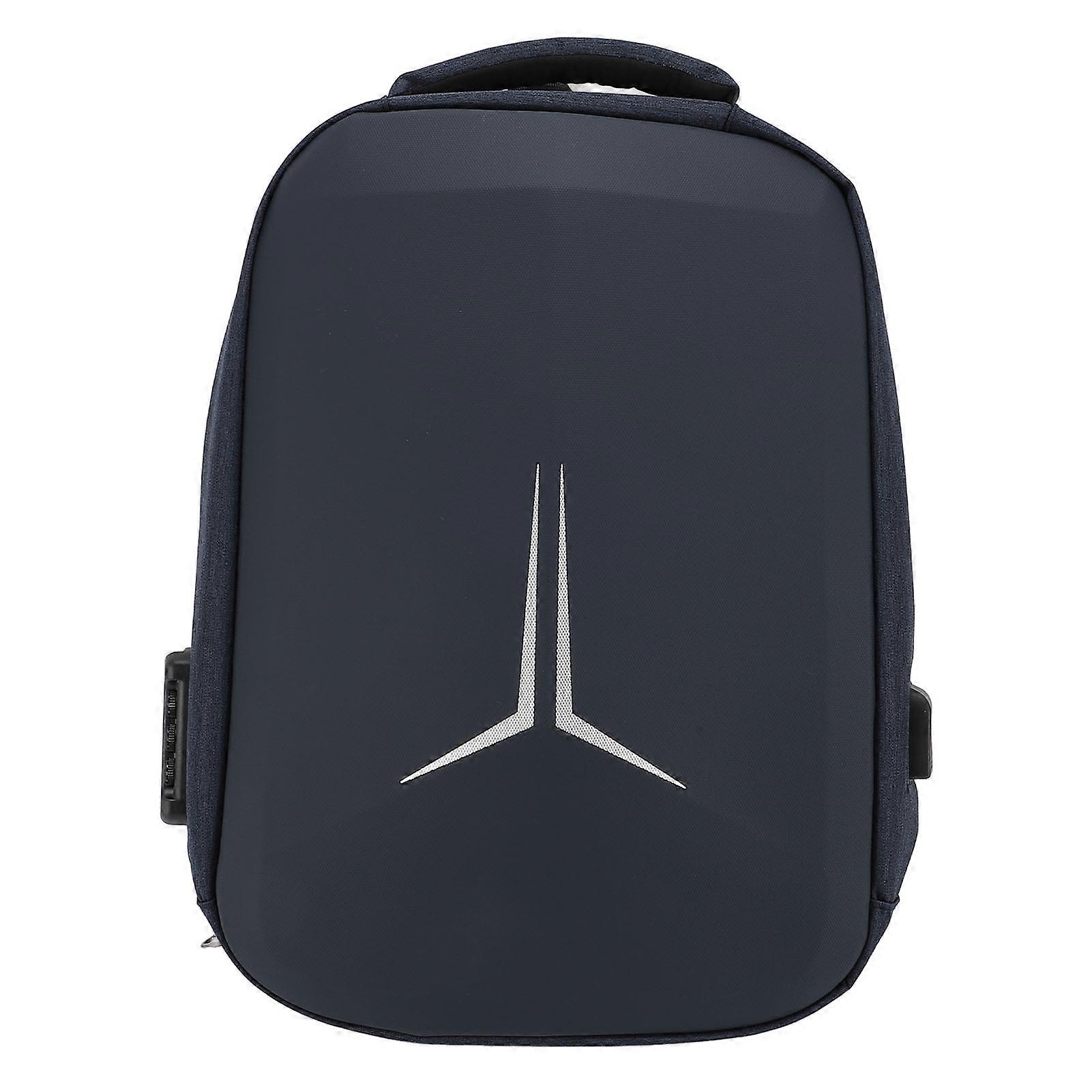 Water Resistant Satellite Backpack, Protective and Breathable Travel Case with USB Charging Port for Mini Dish, Power Cables, Hose Adapter, Blue