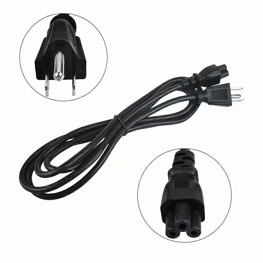 High Quality 3 Prong Style US Notebook AC Power Cord, Length: 1.8m