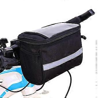 Bike Handlebar Bag Bike Bags Handlebar Bike Basket Bag With Mesh Pocket Bicycle Front Storage Pouch Bag