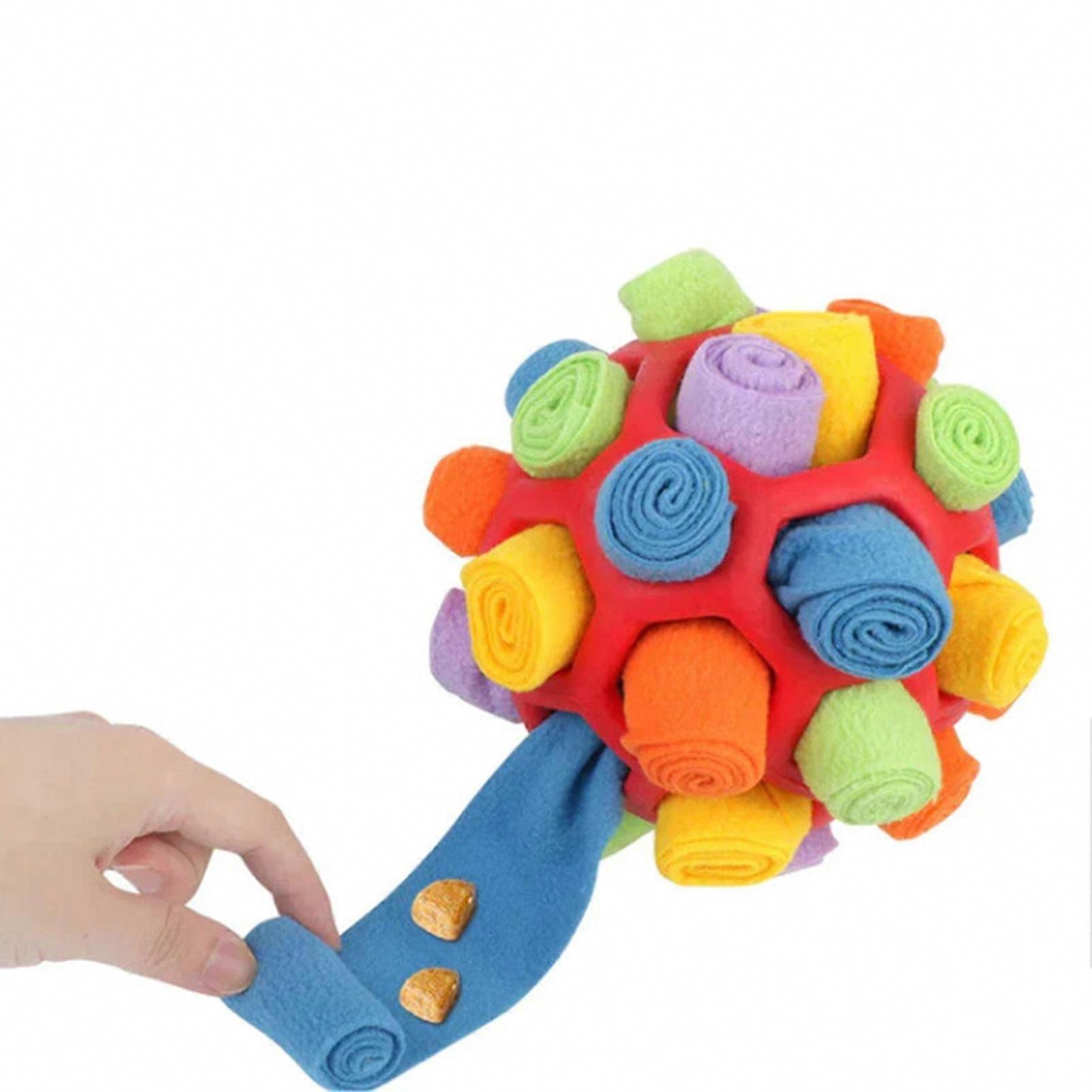 Interactive Dog Puzzle Toy with Snuffle Ball for Pressure Relief and Slow Feeding Training