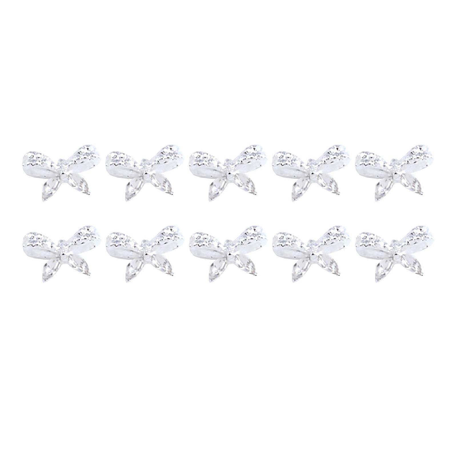 3D Nail Art Charms Bow-Nail Rhinestones Nail Gems Alloy Butterfly-Nail Crystals Διαμάντια για DIY Nail Art Διακοσμήσεις D