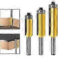 8mm Shank Wood Router Bit with 4 Blades, 3pcs Finishing Pattern Router Bit Set Shank Flush Trim Bit -Versailles