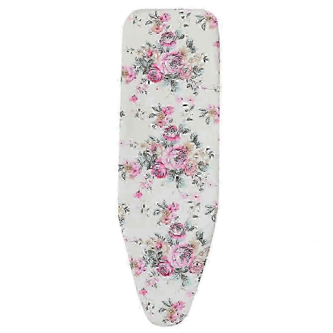 Upgraded Ironing Board Cover Scorch Resistant, Printed Pattern, Drawstring + 2 Bonus Thickened Pads
