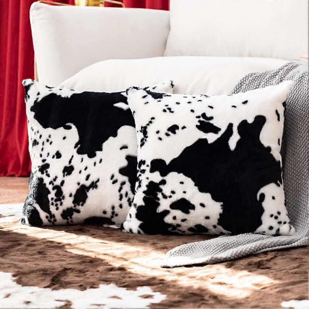 2 Set Super Soft Plush Throw Pillow Covers for Couch Sofa Bed 18"x18"