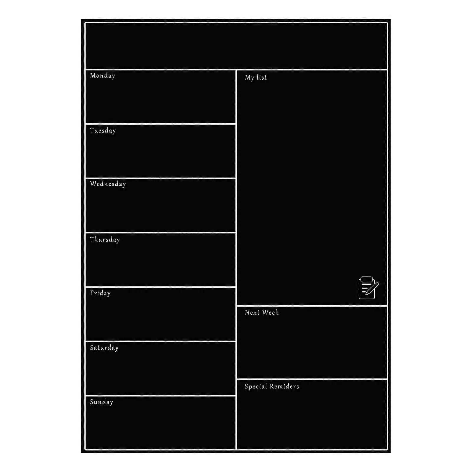 Magnetic Whiteboard Fridge Calendar Weekly Planner Family Planner Notice Board 297x420mm Fridge Whiteboard Calendar