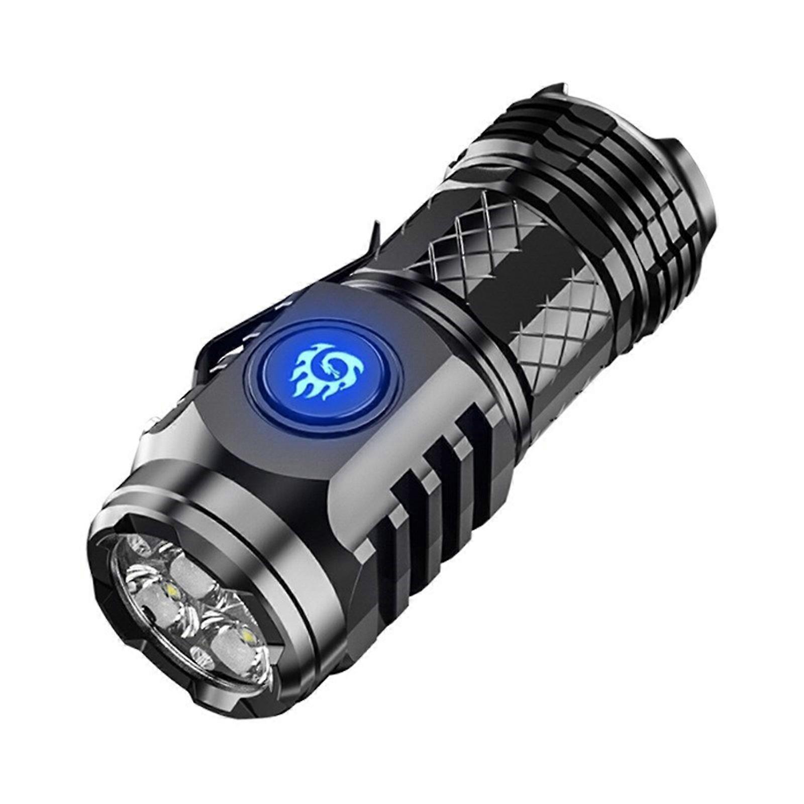 Mini Flash Super Powerful Flashlights Rechargeable Highly Power Flashlights with 5 Modes Waterproof Tactically Torches