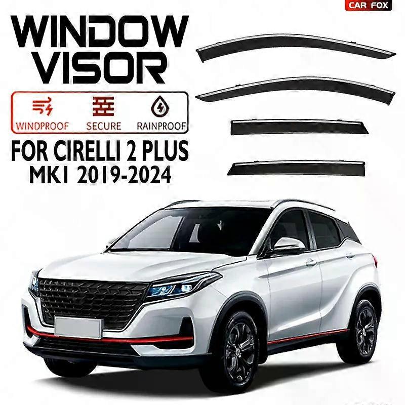 に適用 対象 シレリ 2 プラス MK1 2019-2024 ウィンドウ バイザー ベント シェード ベントバイザー ウィンド ディフレクター バイザー レイン ガード シェード ヴィーゾ
