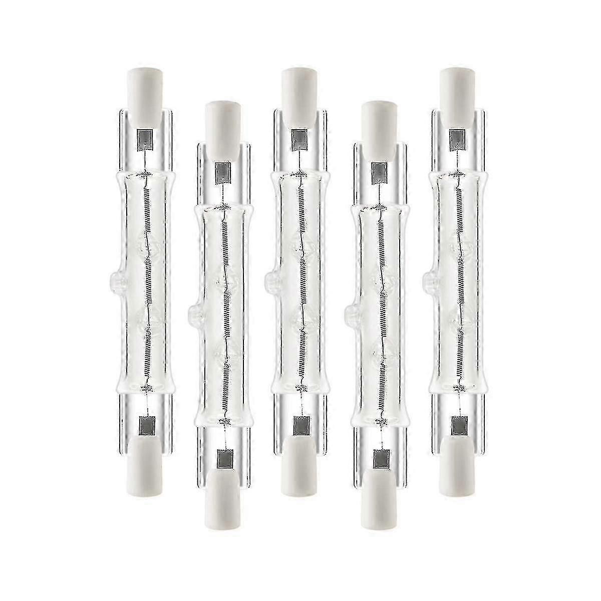 5 חבילת R7s 118mm 300w 230v,r7s הלוגן נורה ליניארית, מנורת הלוגן הניתנת לעמעום תואמת חסרונות
