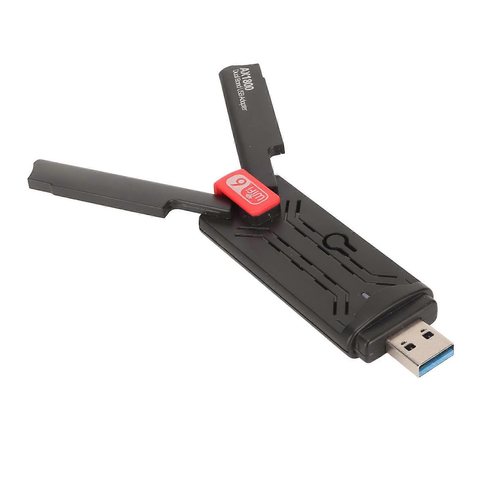 1800Mbps Band Adapter With 3dBi Antennas For Speed Internet Connectivity Compact Size Broad Compatibility
