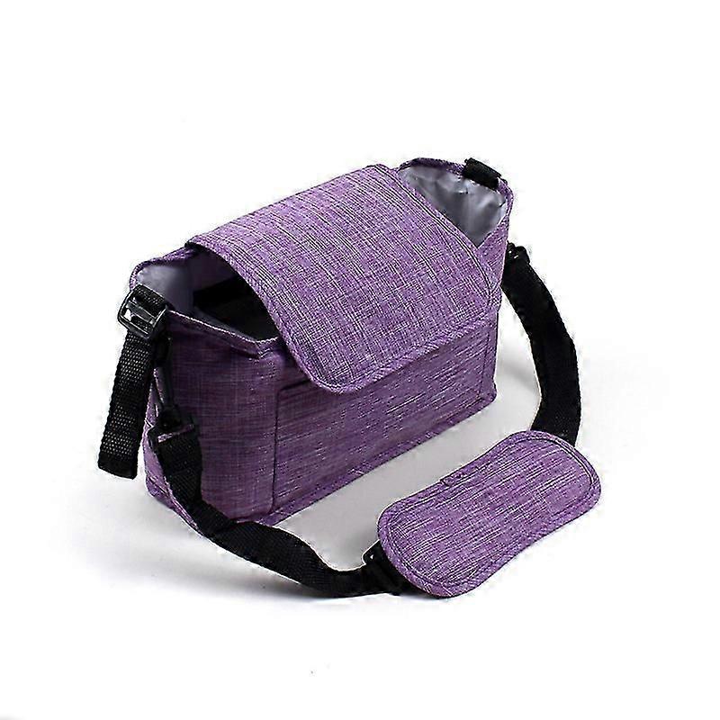 Purple, 1 pcs Hanging Bag for Stroller Large Capacity Storage Bag for Baby