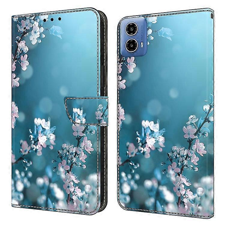 Compatible For Motorola Moto G34 5G Leather Case 3D Pattern Printing Stand Wallet Phone Cover