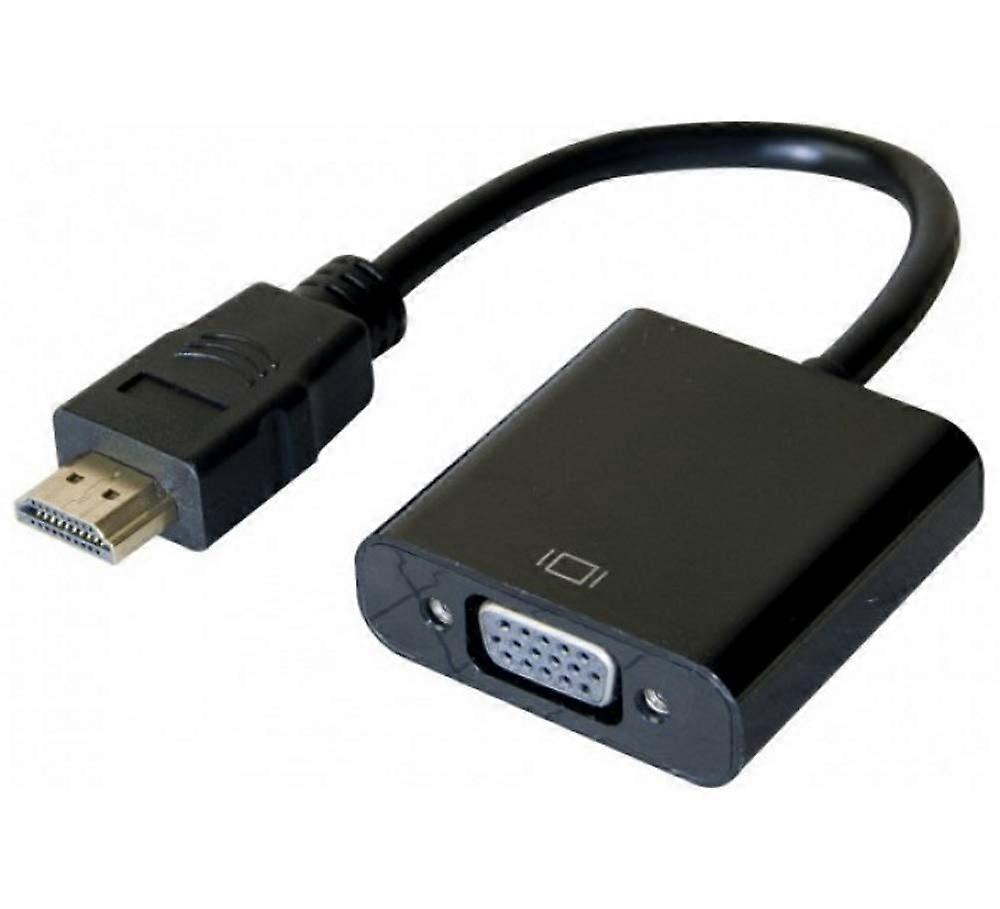 HDMI to VGA Adapter with Audio Support, 1080p Resolution, Plug and Play Compatibility
