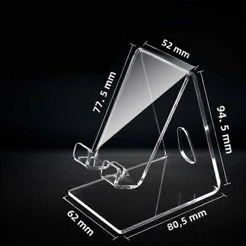 1 Piece Clear Acrylic Mobile Phone Stand Display Holder for Huawei Xiaomi iPhone Universal Compatible Desktop Stand Type