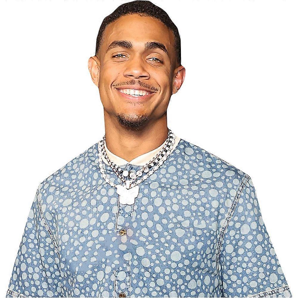 Julio Yarnel Rodriguez Jr. (blaues Hemd) Halbkörper-Buddy-Ausschnitt