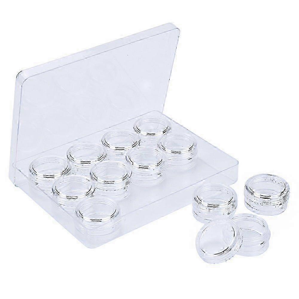 Fish Hook Storage Box Bead Container Box Empty Clear Plastic Cosmetic Box 12 Pieces