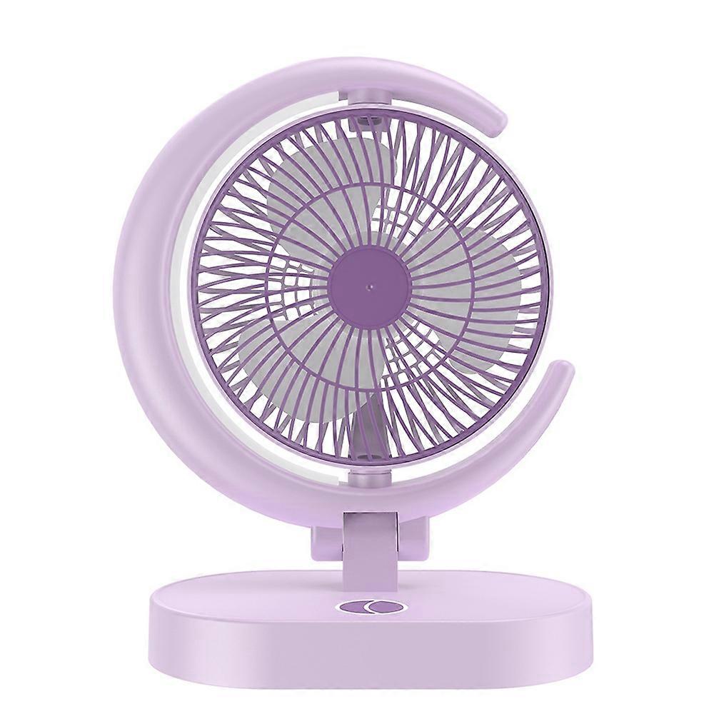 LF-002 Mini USB Rechargeable Light Desktop Fan Rotatable Night Light Silent Fan