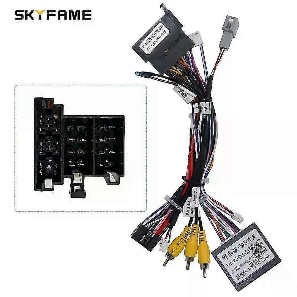 車に適用されます16ピンワイヤーハーネスアダプターCanbusボックスデコーダーAndroidラジオ電源ケーブル長安Chana Auchan Cx70用