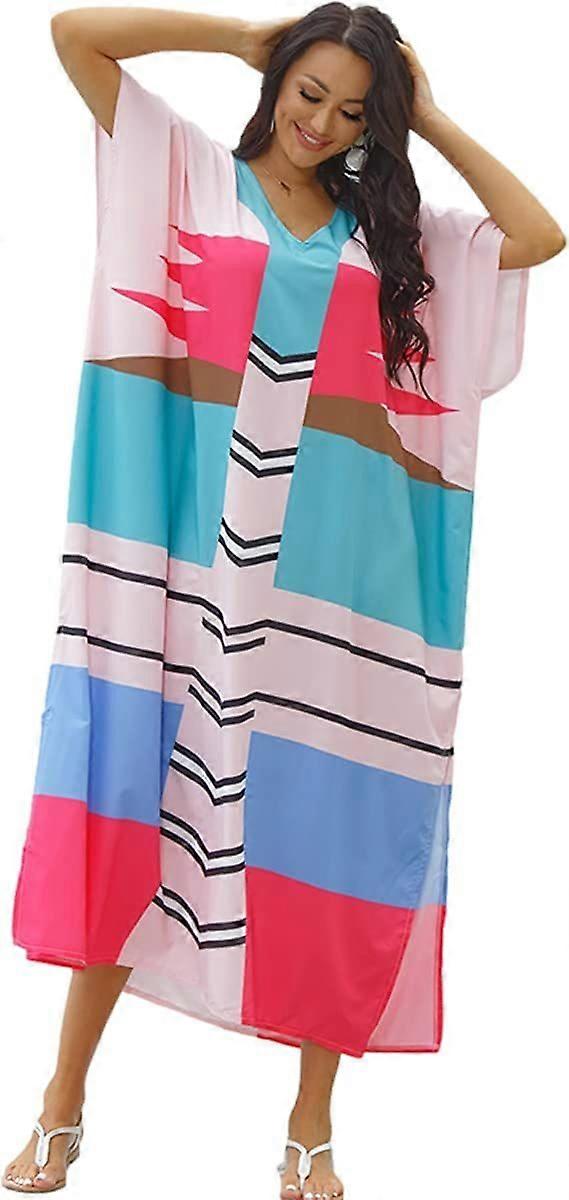 Over Sized Caftans Women's Turkish Caftan Wine Leopard Ethnic Print Plus Size Muslim Kaftans