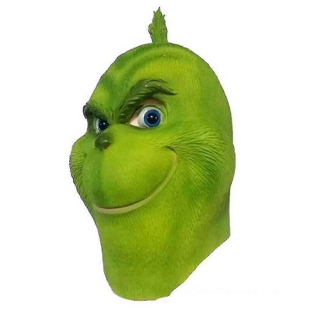 Natale Il Grinch Full Head Latex Mask Xmas Hat Monster Guanti per adulti La maschera di Natale del Grinch A