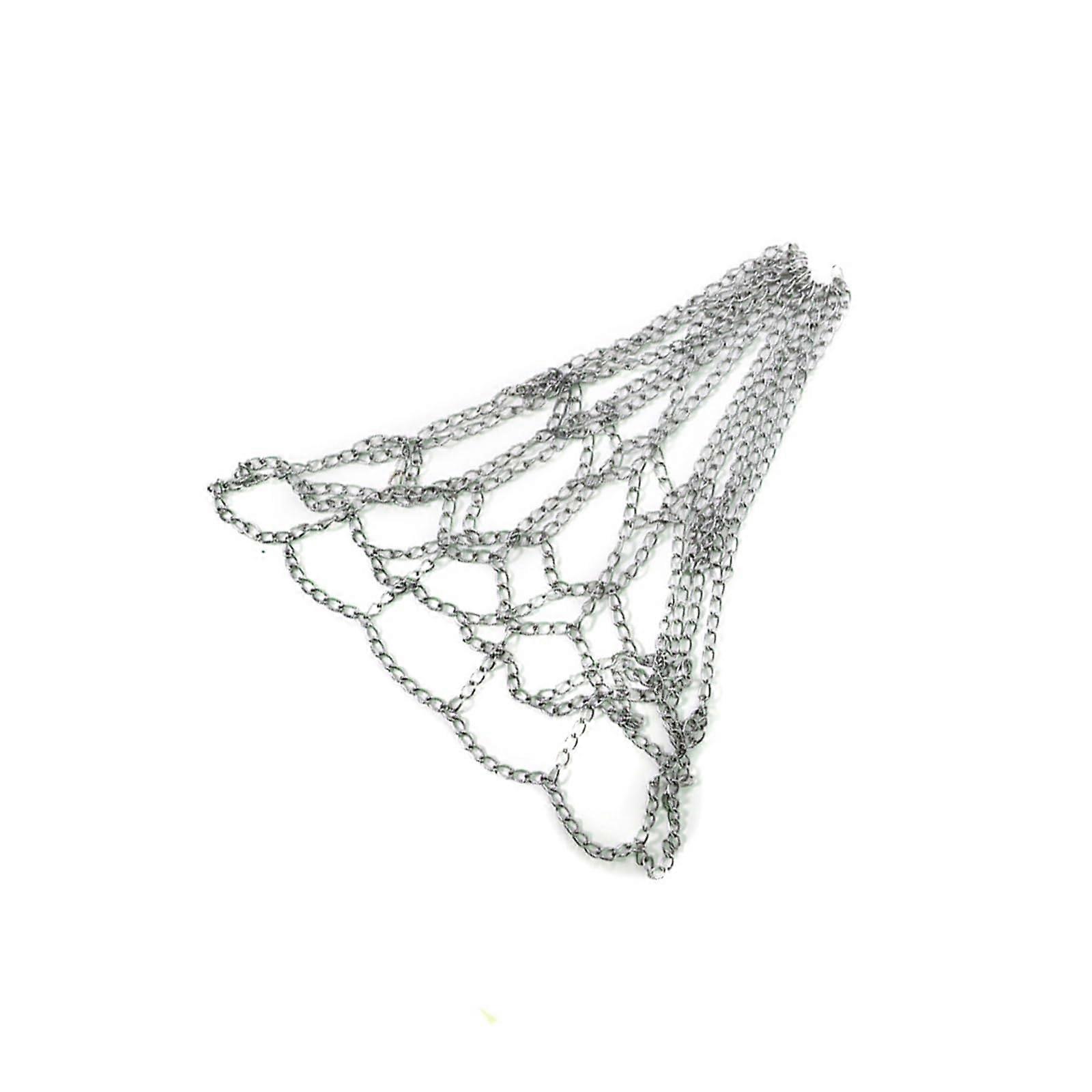 Basketball Net Metal Heavy-Duty Indoor Outdoor Court Training Accessory, Durable Adjustable Size for Practice