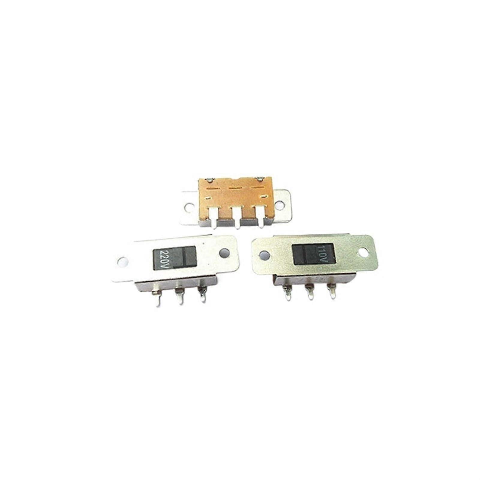 25PCS Voltage converter Power supply voltage conversion switch Sliding switch 110V220V iron case 3PIN(110V turn 220V01)