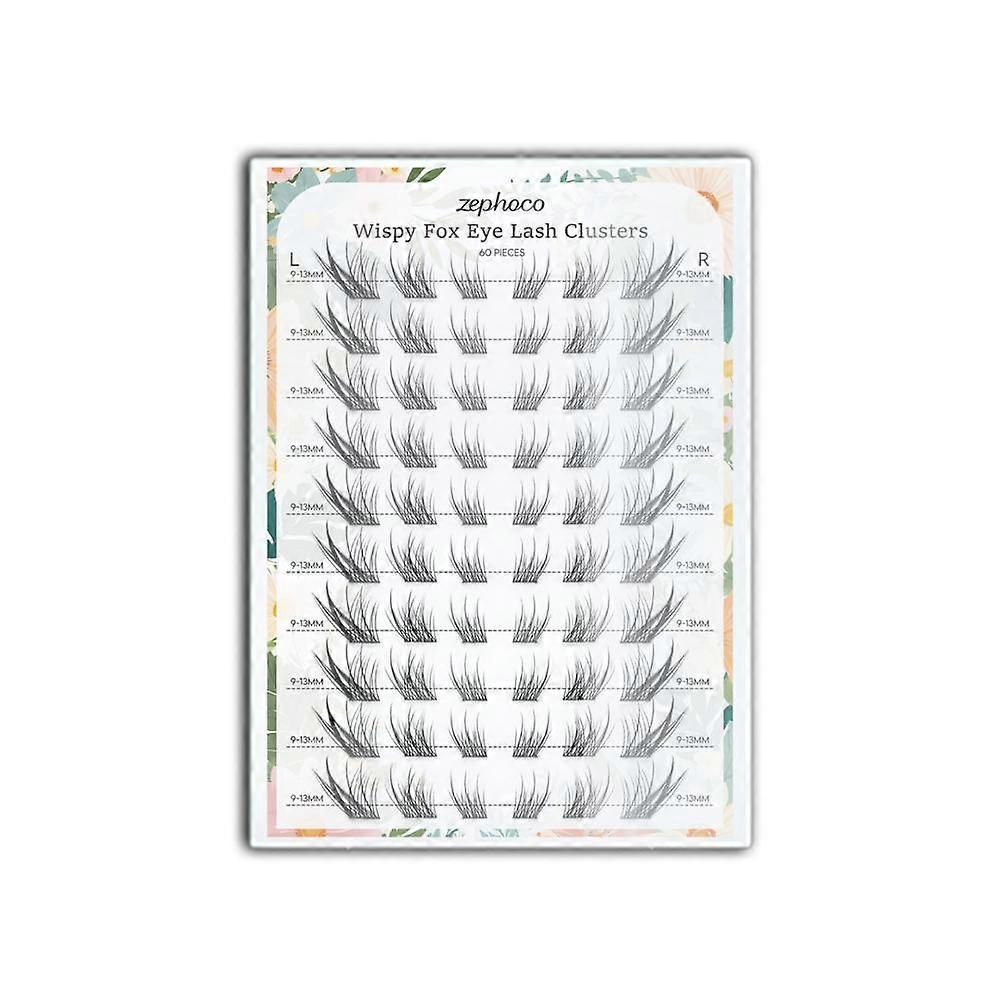 フォックスアイグルーフリーまつげナチュラルルッククリアバンドふわふわつけまつげ