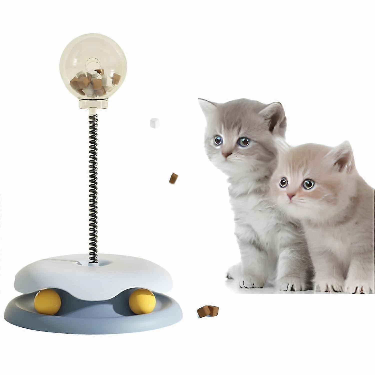Cat Toys for Indoor Cats, Cat Ball Track and Interactive Cat Feeder Toys, Feed Balls, Fun Spring Loaded Feed Toys, Cat Interactive Toys, Pet Gifts