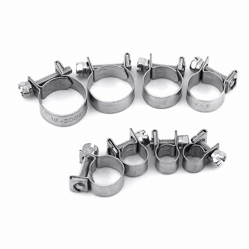 Hose Clamp, 10Pcs/Set Mini Hose Clamp Pipe Clip Stainless Steel Screw Small Fixing Pipe