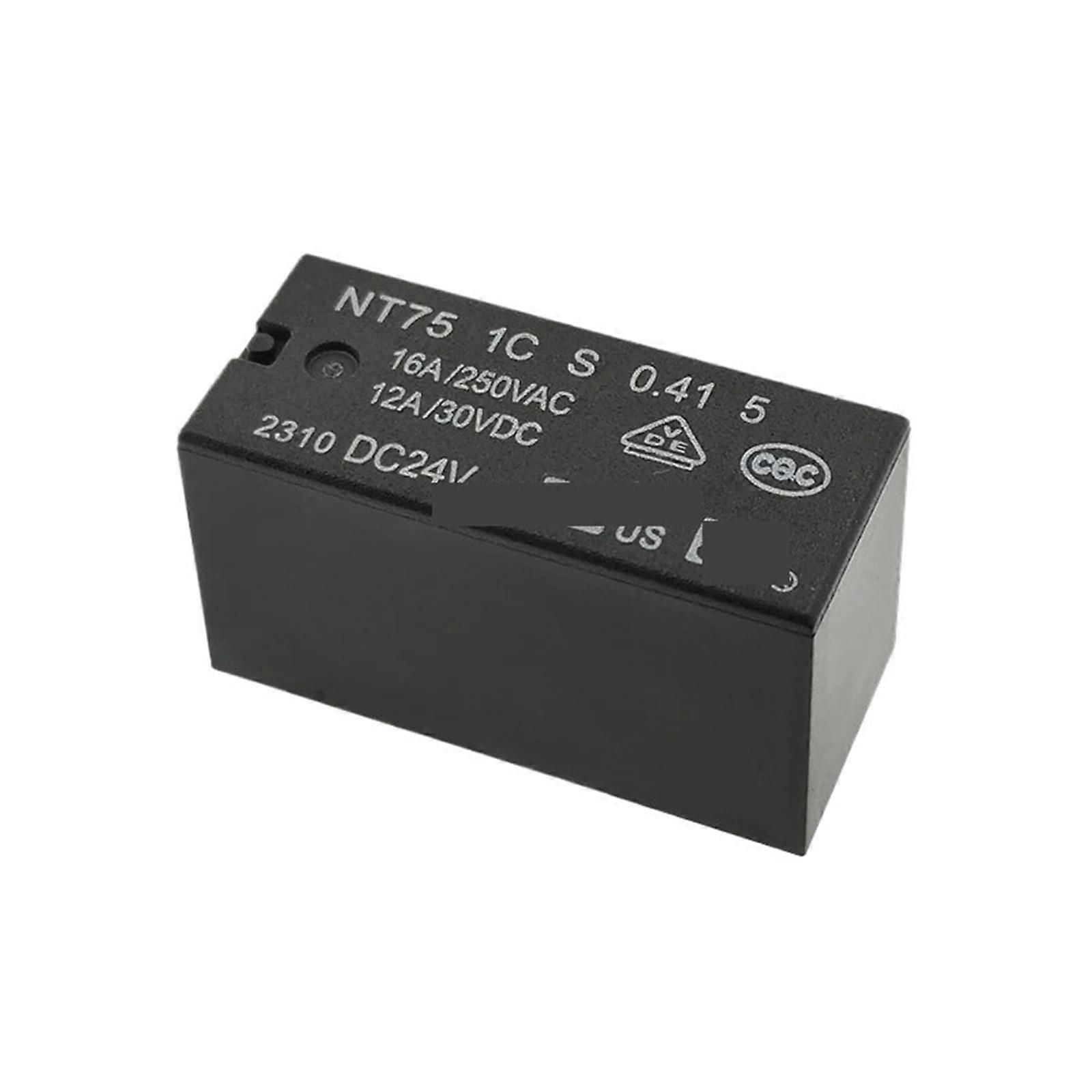 5Pcs Forward Relay HF115F NT75 1C S 0.41 5 NT751CS0.415 DC5V DC12V DC24V 8PIN 16A Power Relay 1ZS3(NT751CS0.415DC24V)