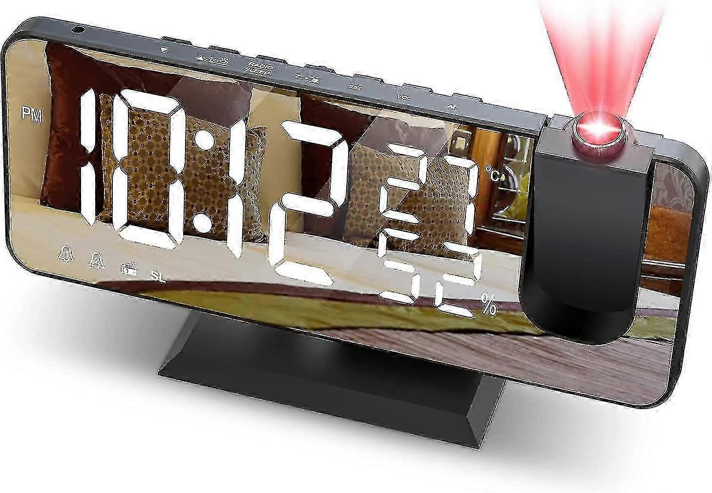 Projector Radio Projection Alarm Clock 180 Digital Clock Alarm Clock Ceiling Fm