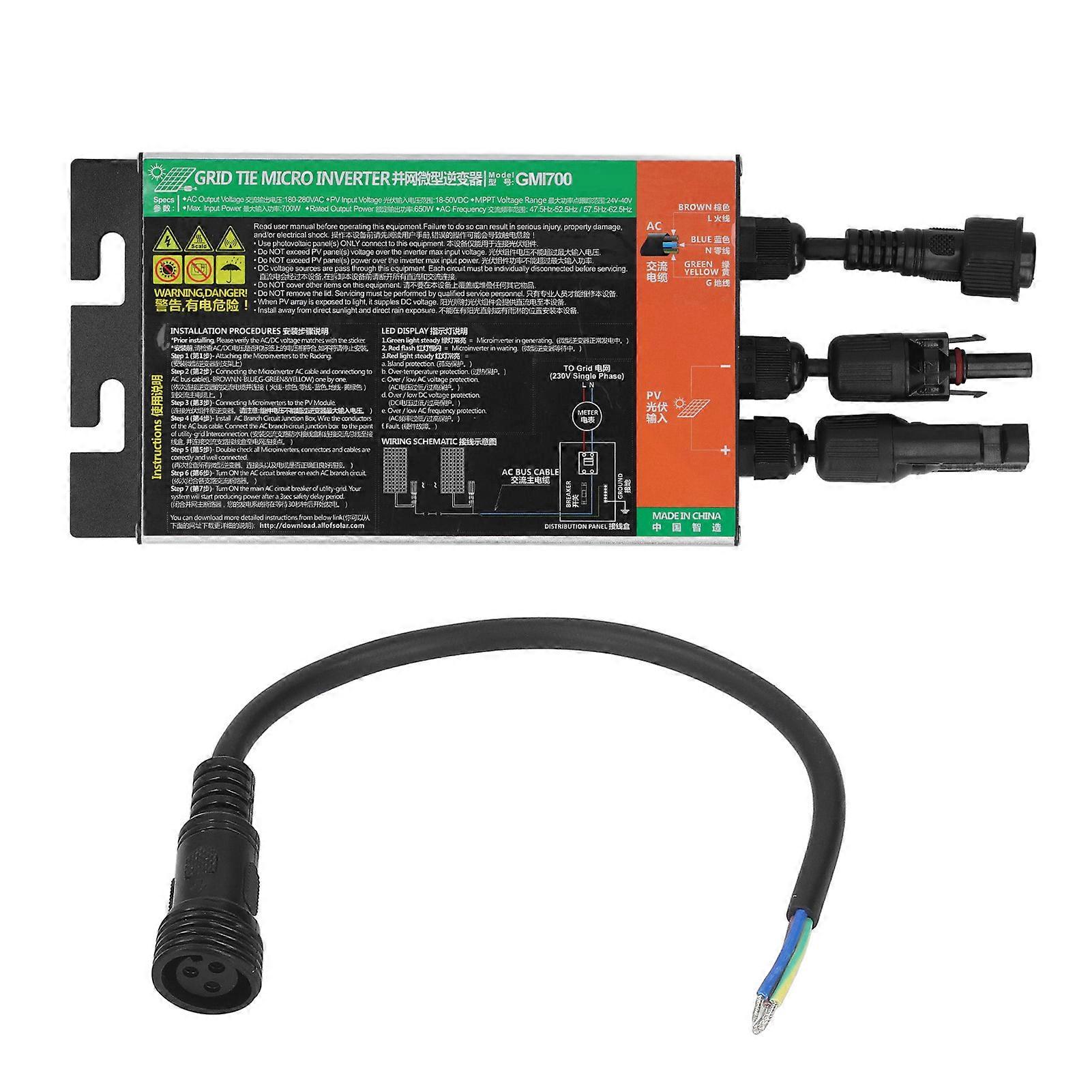 Solar Micro Inverter Power Grid Tie Microinverter MPPT Pure Sine Wave AC 120V for Control