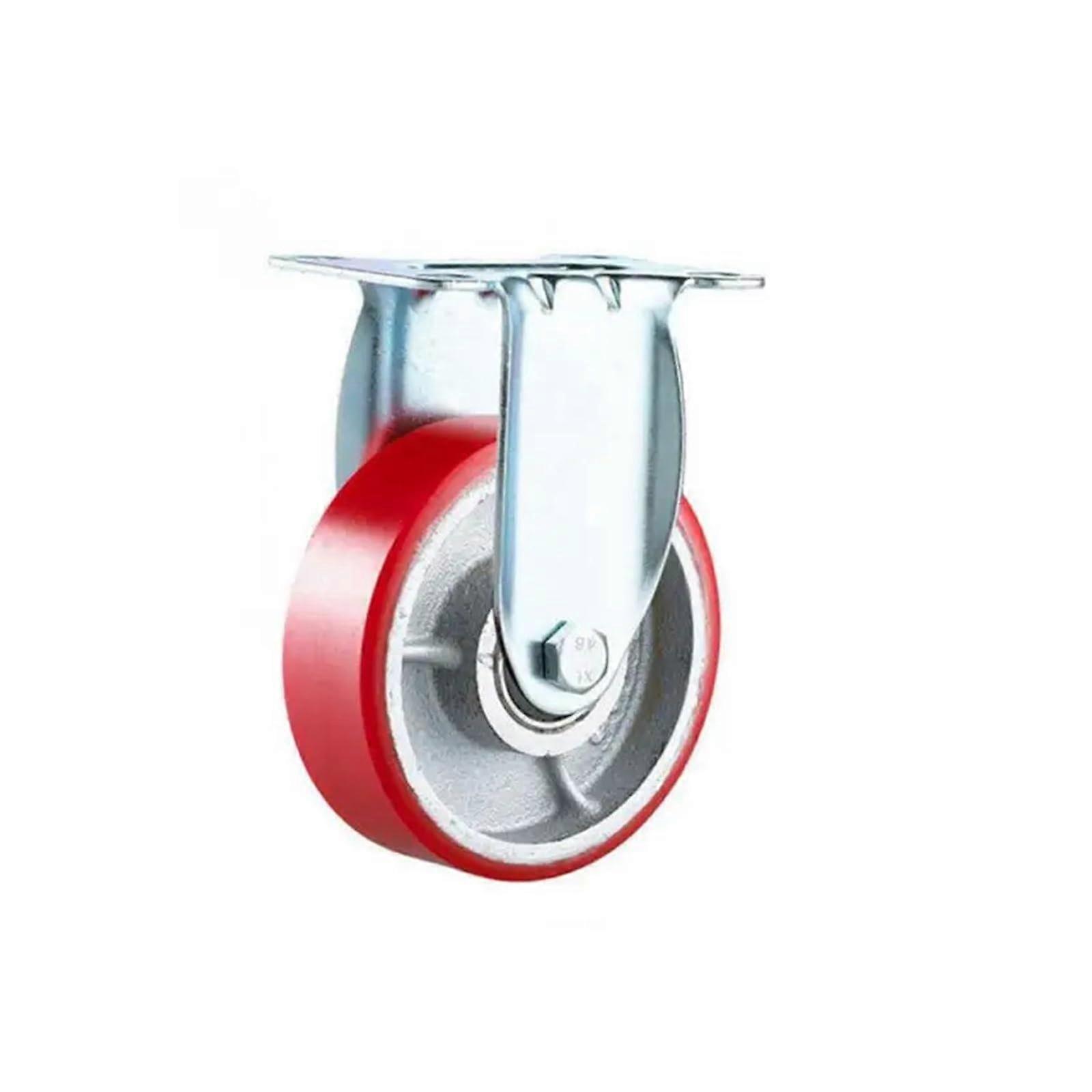 4-Inch Iron Core PU Directional Wheel Caster, Medium-Sized, Silent, Wear-Resistant, Industrial Polyurethane Caster