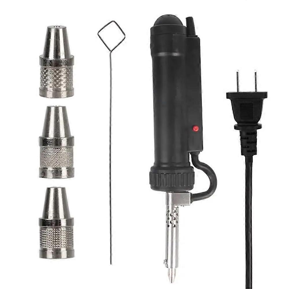 Electric Solder Sucker, Automatic Desoldering Pump with 3 Soldering Suction Nozzles