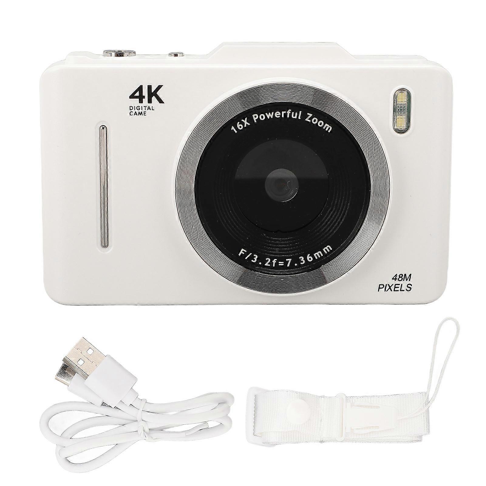 4K Digital Video Camera with 16X Zoom - Perfect for Vlogging and High-Resolution Recording