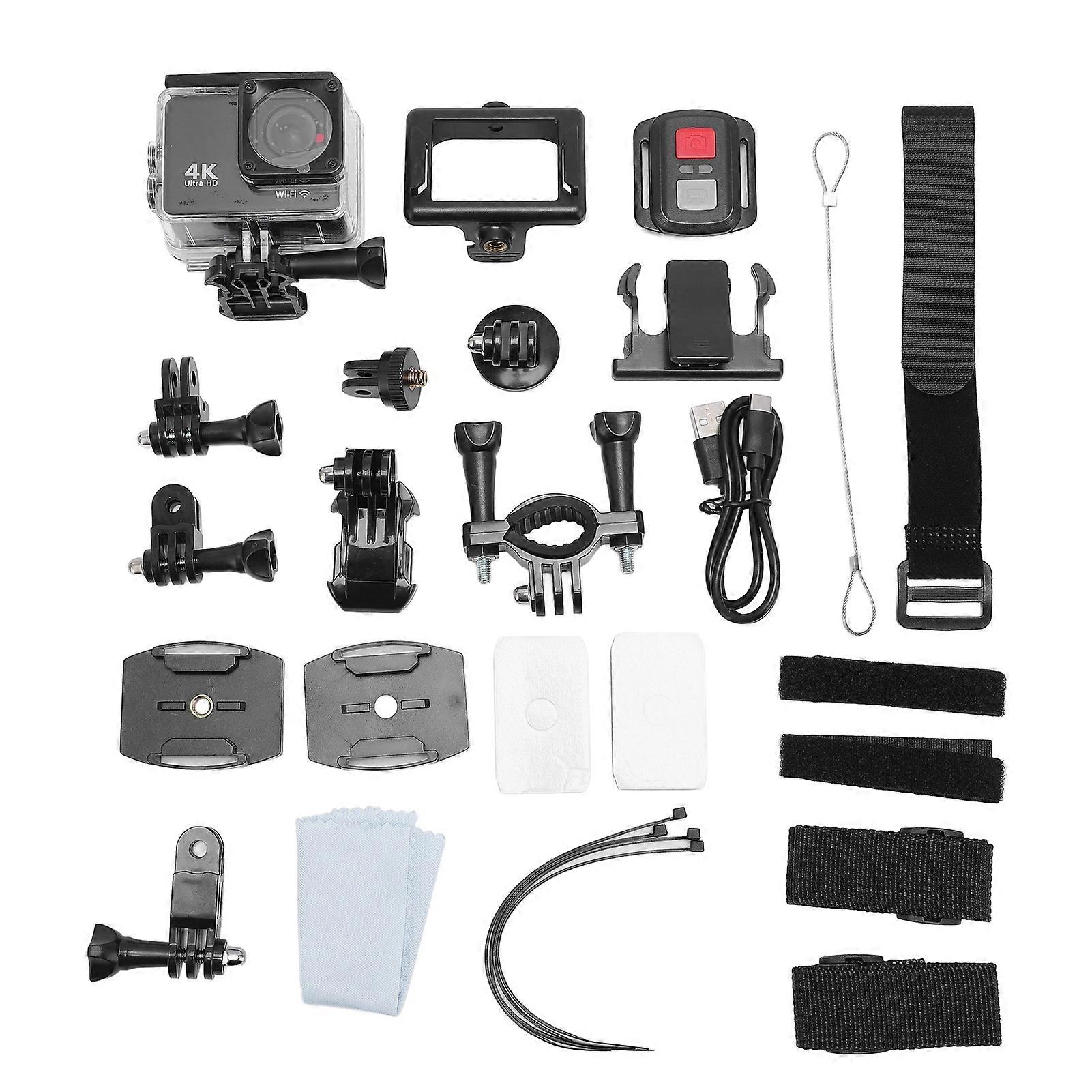 4K Wide Angle Action Camera with 98FT Waterproof, Remote Control, and Anti-Shake Technology