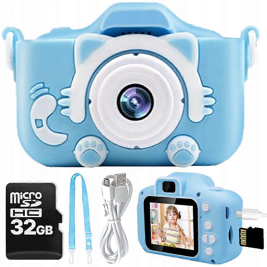 Camera Kitten For Children 40 Mpx 1080p +etui Memory Card 32gb