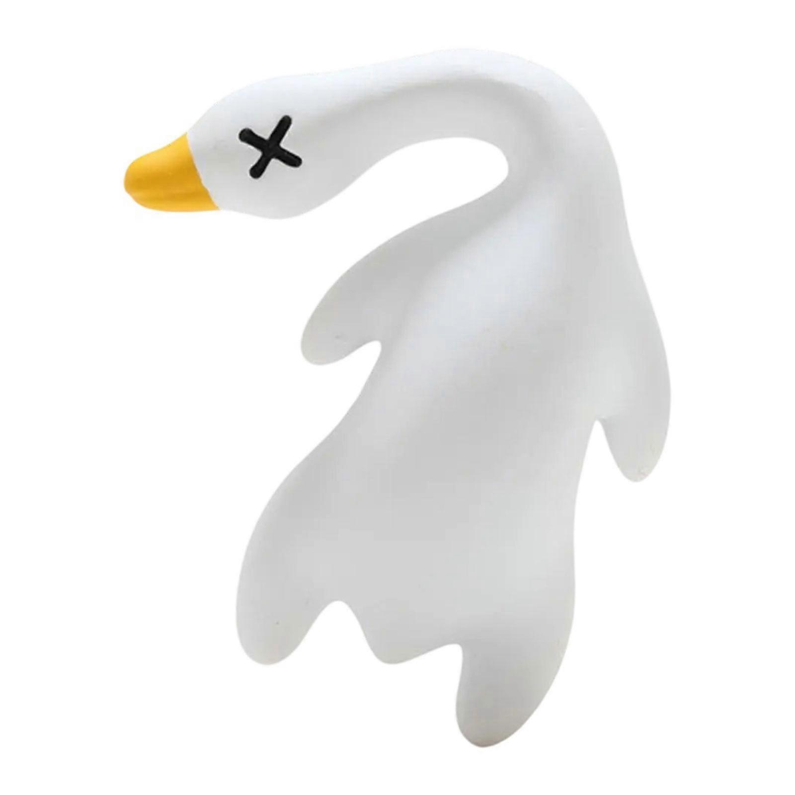 مضحك البطة المشوية شكل ملصق الثلاجة المغناطيسي للمطبخ والمكتب استخدام ملتوية الرقبة بطة تمثال الثلاجة مغناطيس أبيض