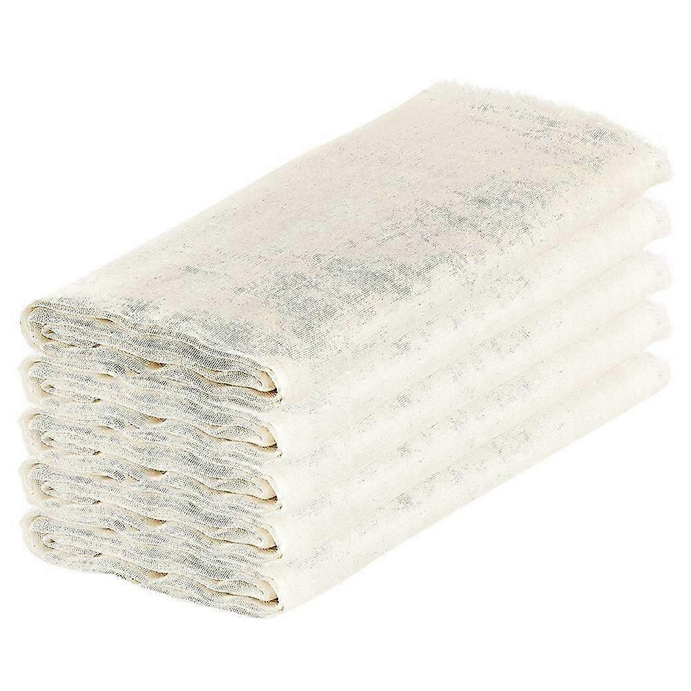 أقمشة موسلين للطبخ ، عبوة من 5 قطع (50 × 50 سم) ، غير مبيضة ، قطن قابل لإعادة الاستخدام وقابل للغسل تشيز كلو