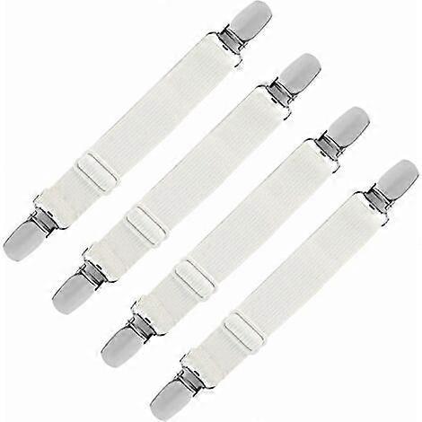 Elastic Fitted Sheet Gripper, Adjustable Bed Sheet Holder Strap Fastener for Bed