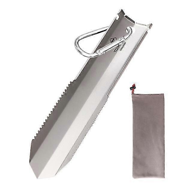 Tomshoo Titanium Garden Hand Serrated Shovel Outdoor Camping Hiking Backpacking Trowel With Clip Hand Shovel Outdoor Tools
