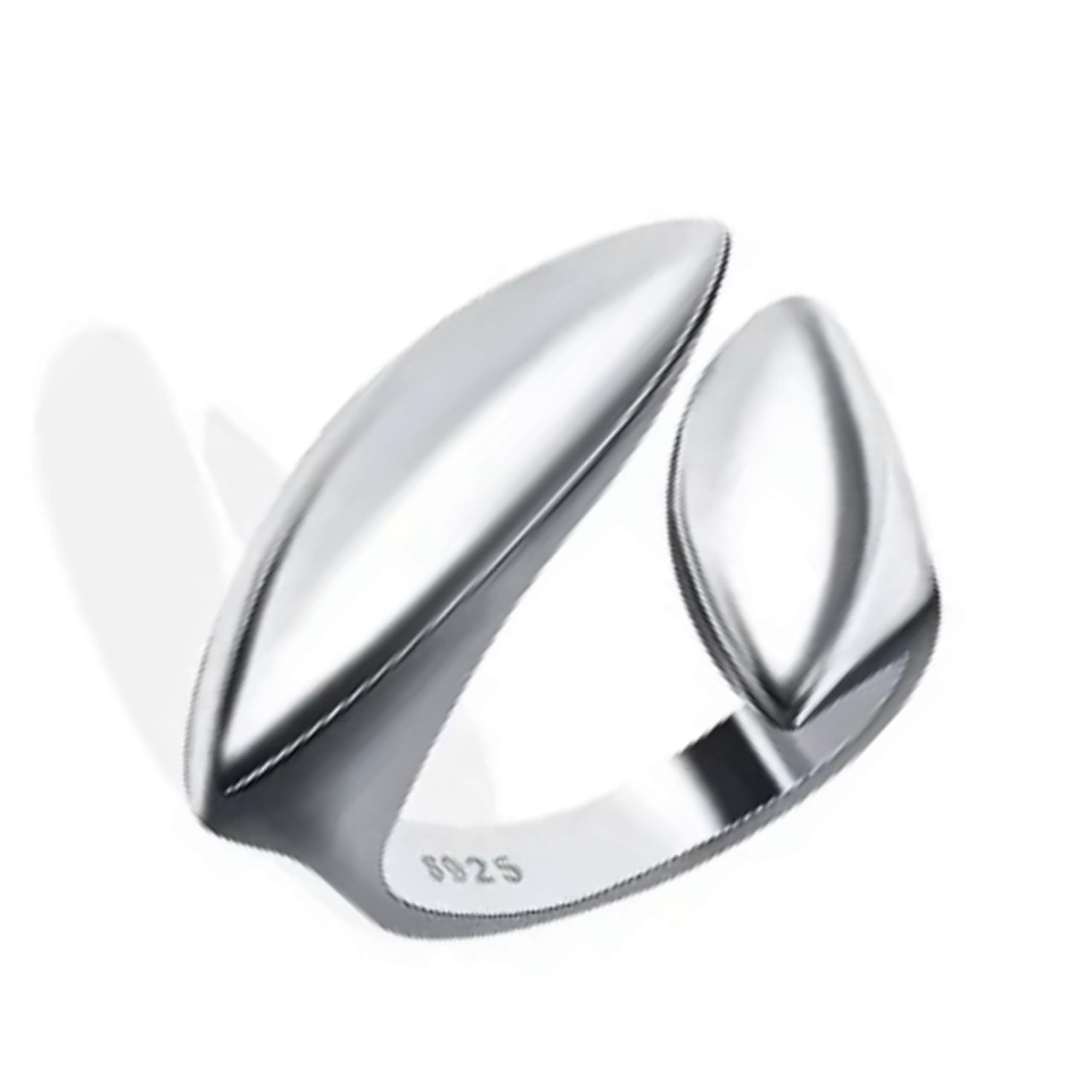 925 Silver Adjustable Hypoallergenic Stacking Piece, Minimalist Curve Design, Gift