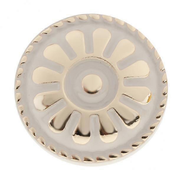 2xZinc Alloy Round Knobs Pulls Handles with Screw for Cabinet White