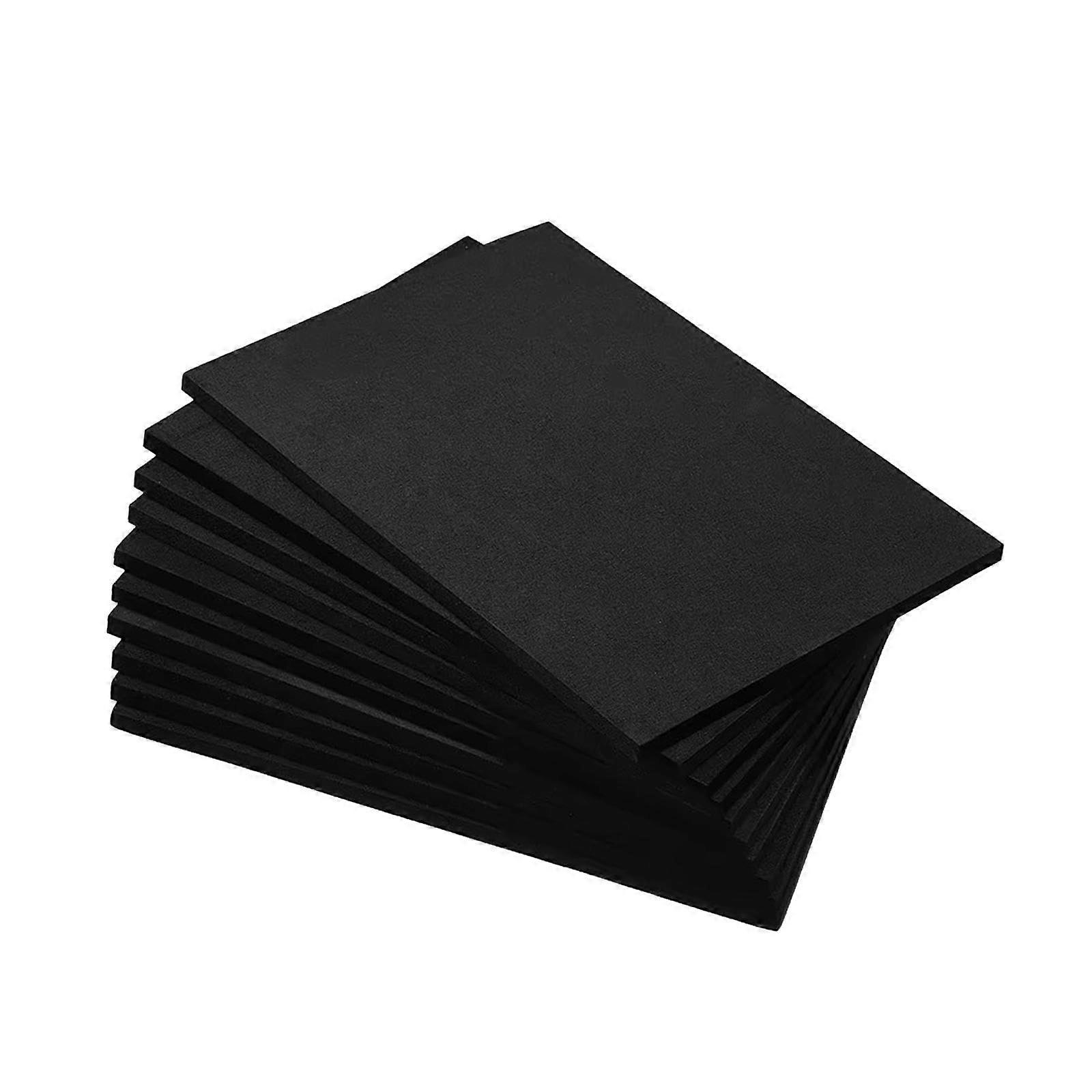 10Pcs EVA Foam Roll, Craft Foam DIY Handmade Model Making Material Foam Board EVA Foam Cosplay for Crafts Cosplay Modeling, Black 30cmx20cmx3mm