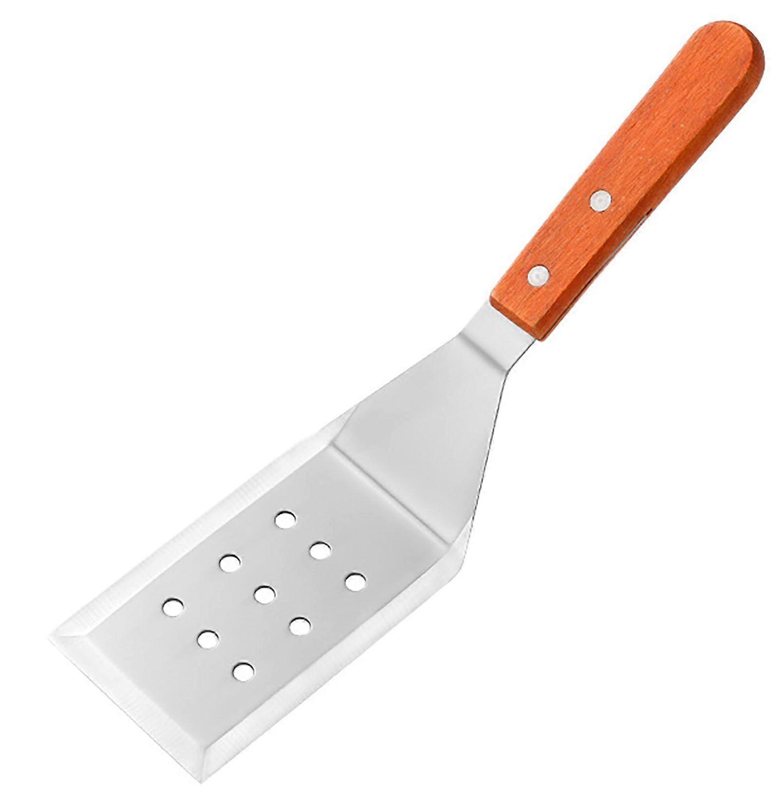 Fried Fish Spatula, Stainless Steel Scoop with Wooden Handle for Fried Fish, Hamburg, Grill and Teak (1) Ref: 7837